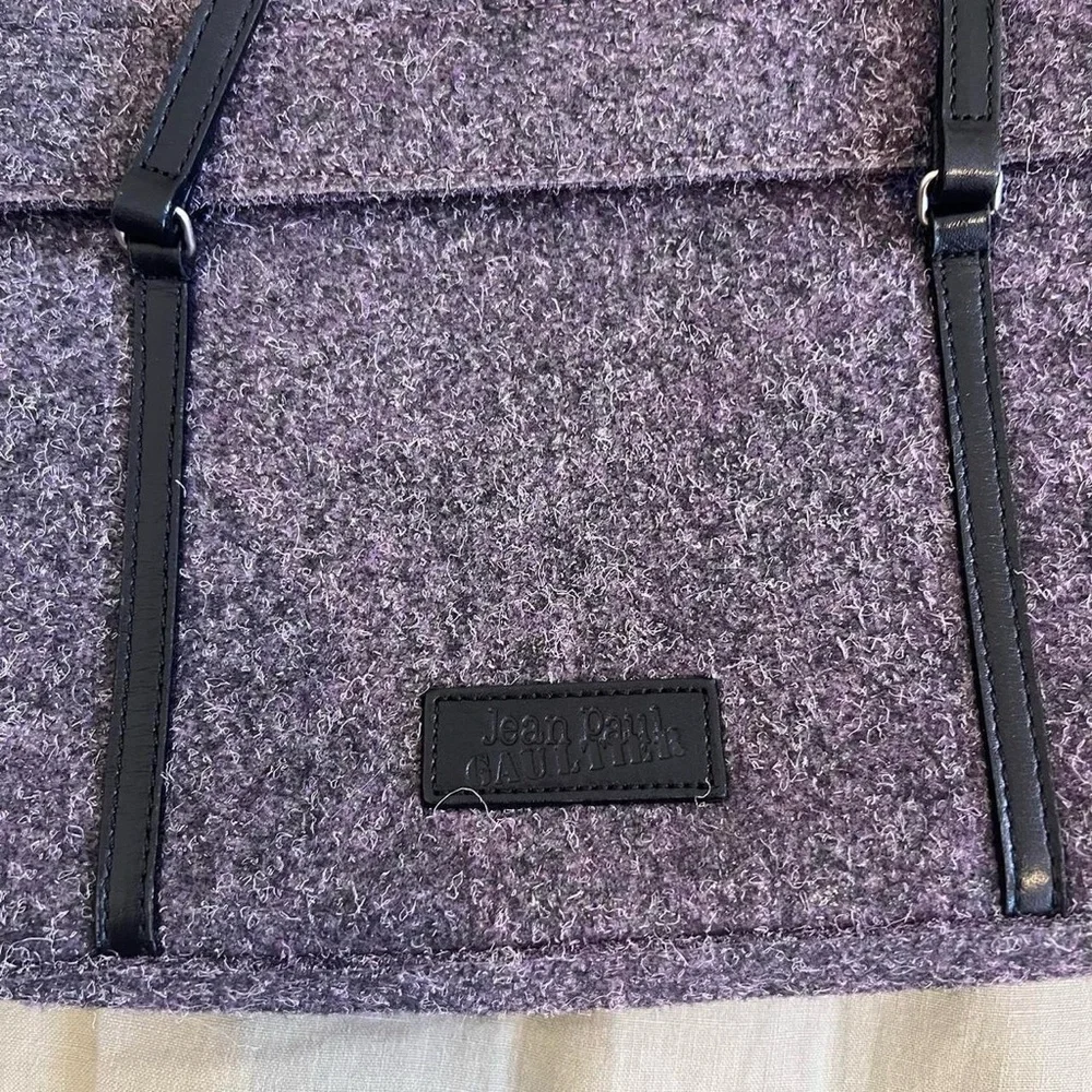 Jean Paul Gaultier purple fuzzy wool purse - Picture 2 of 8